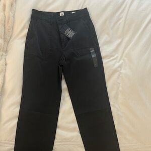 Black Straight-Leg Pants